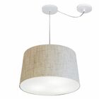 Lustre Pendente Cone Com Desvio Rustico Bege Mj-4277 Para Mes