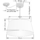 Lustre Pendente Cone Com Desvio Rustico Bege Mj-4282 Para Mes