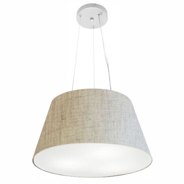 Lustre Pendente Cone Md-4001 Cúpula Em Tecido 21/40x30cm Rust