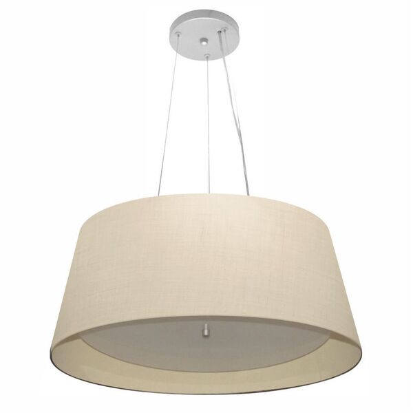 Lustre Pendente Cone Md-4015 Cúpula Em Tecido 25/60x50cm Algo