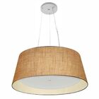 Lustre Pendente Cone Md-4015 Cúpula Em Tecido 25/60x50cm Palh