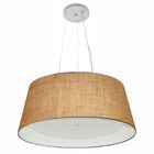 Lustre Pendente Cone Md-4015 Cúpula Em Tecido 25/60x50cm Palh