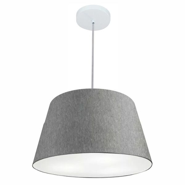 Lustre Pendente Cone Md-4021 Cúpula Em Tecido 21/40x30cm Rust