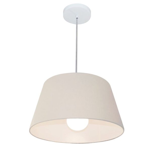 Lustre Pendente Cone Md-4039 Cúpula Em Tecido 21/40x30cm Bran