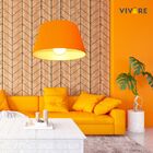 Lustre Pendente Cone Md-4039 Cúpula Em Tecido 21/40x30cm Lara