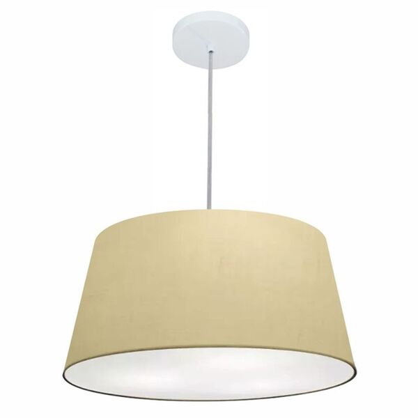 Lustre Pendente Cone Md-4050 Cúpula Em Tecido 21/50x40cm Algo