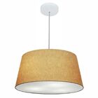 Lustre Pendente Cone Md-4050 Cúpula Em Tecido 21/50x40cm Palh