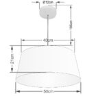 Lustre Pendente Cone Md-4050 Cúpula Em Tecido 21/50x40cm Rust