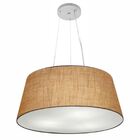 Lustre Pendente Cone Md-4062 Cúpula Em Tecido 25/60x50cm Palh