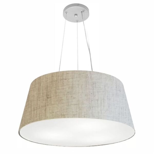 Lustre Pendente Cone Md-4062 Cúpula Em Tecido 25/60x50cm Rust