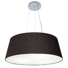 Lustre Pendente Cone Md-4072 Cúpula Em Tecido 30/80x65cm Pret
