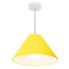 Lustre Pendente Cone Md-4078 Cúpula Em Tecido 25/40x15cm Amar