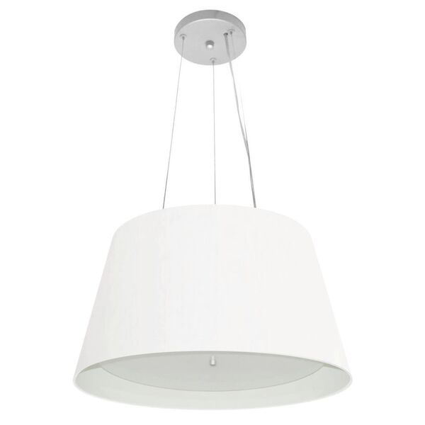 Lustre Pendente Cone Md-4119 Cúpula Em Tecido 21/40x30cm Bran