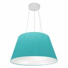 Lustre Pendente Cone Md-4141 Cúpula Em Tecido 30/50x35cm Azul
