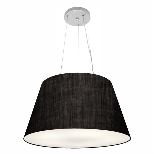 Lustre Pendente Cone Md-4141 Cúpula Em Tecido 30/50x35cm Pret