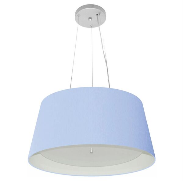 Lustre Pendente Cone Md-4144 Cúpula Em Tecido 25x50x40cm Azul