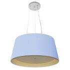 Lustre Pendente Cone Md-4144 Cúpula Em Tecido 25x50x40cm Azul