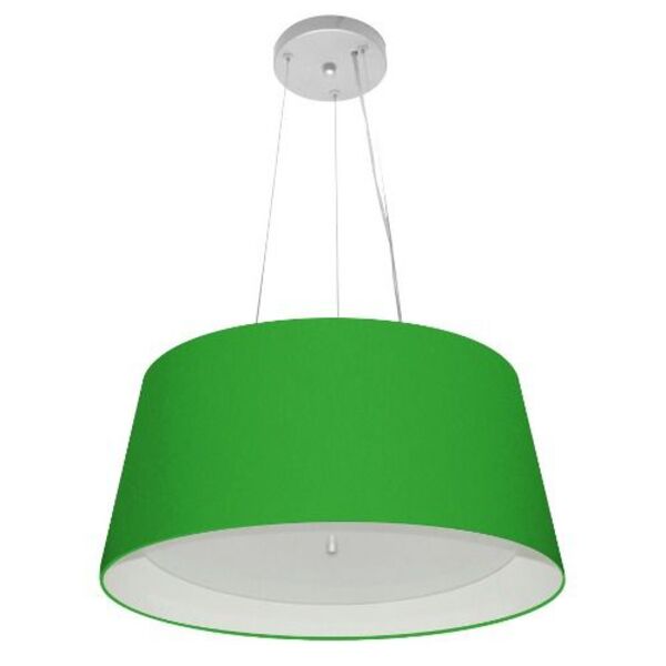 Lustre Pendente Cone Md-4144 Cúpula Em Tecido 25x50x40cm Verd