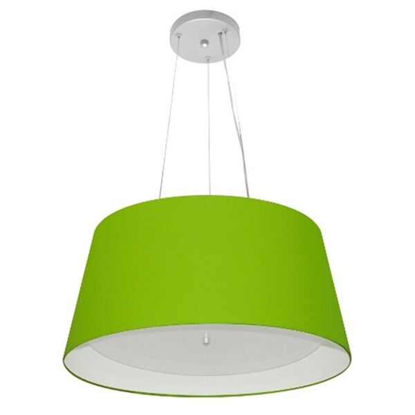 Lustre Pendente Cone Md-4144 Cúpula Em Tecido 25x50x40cm Verd