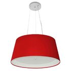Lustre Pendente Cone Md-4144 Cúpula Em Tecido 25x50x40cm Verm