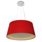 Lustre Pendente Cone Md-4144 Cúpula Em Tecido 25x50x40cm Verm