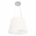Lustre Pendente Cone Md-4152 Cúpula Em Tecido 30/40x30cm Bran