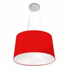 Lustre Pendente Cone Md-4153 Cúpula Em Tecido 30/45x40cm Verm