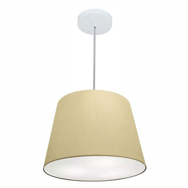 Lustre Pendente Cone Md-4155 Cúpula Em Tecido 30/40x30cm Algo