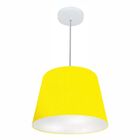 Lustre Pendente Cone Md-4155 Cúpula Em Tecido 30/40x30cm Amar