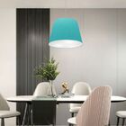 Lustre Pendente Cone Md-4155 Cúpula Em Tecido 30/40x30cm Azul