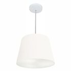 Lustre Pendente Cone Md-4155 Cúpula Em Tecido 30/40x30cm Bran