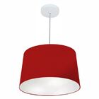Lustre Pendente Cone Md-4156 Cúpula Em Tecido 30/45x40cm Bord