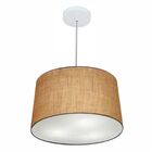 Lustre Pendente Cone Md-4156 Cúpula Em Tecido 30/45x40cm Palh