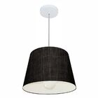 Lustre Pendente Cone Md-4240 Cúpula Em Tecido 30/40x30cm Pret