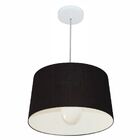 Lustre Pendente Cone Md-4241 Cúpula Em Tecido 30/45x40cm Pret