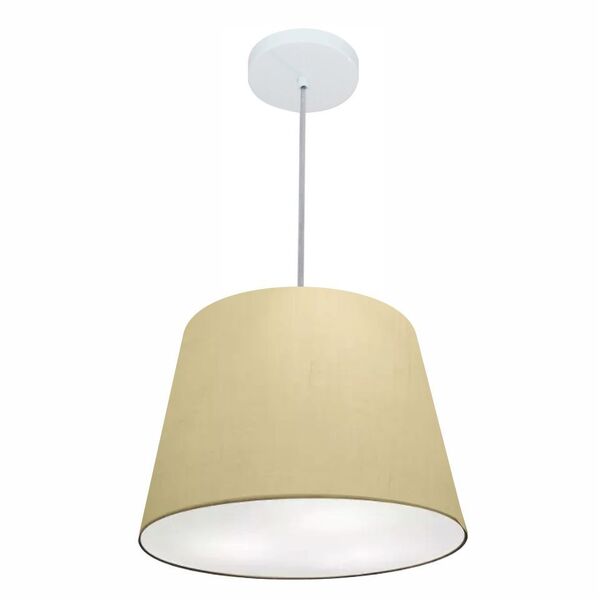 Lustre Pendente Cone Md-4246 Cúpula Em Tecido 30/40x30cm Algo