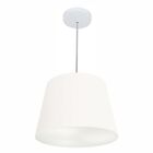Lustre Pendente Cone Md-4246 Cúpula Em Tecido 30/40x30cm Bran