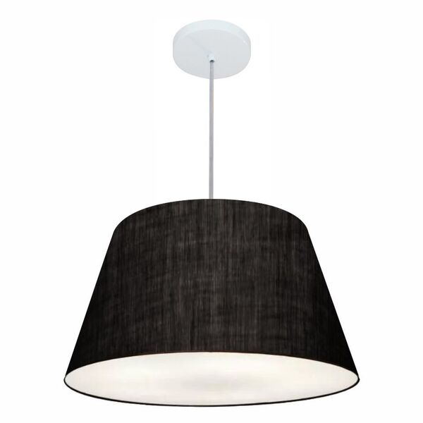 Lustre Pendente Cone Md-4248 Cúpula Em Tecido 30/50x35cm Pret