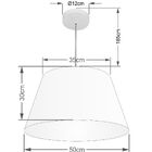 Lustre Pendente Cone Md-4248 Cúpula Em Tecido 30/50x35cm Rust