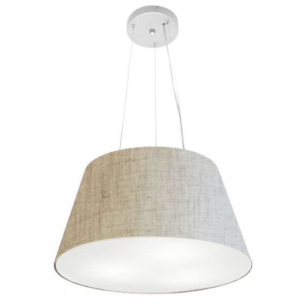 Lustre Pendente Cone Vivare Md-4001 Cúpula Em Tecido 21/40x30
