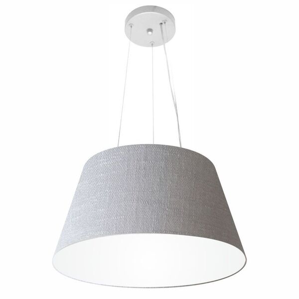 Lustre Pendente Cone Vivare Md-4001 Cúpula Em Tecido 21/40x30