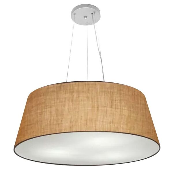 Lustre Pendente Cone Vivare Md-4002 Cúpula Em Tecido 21/60x50