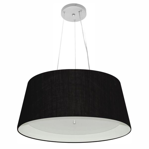Lustre Pendente Cone Vivare Md-4015 Cúpula Em Tecido 25x60x50