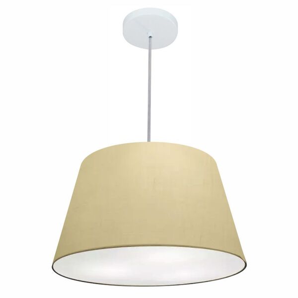 Lustre Pendente Cone Vivare Md-4021 Cúpula Em Tecido 21/40x30