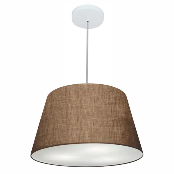 Lustre Pendente Cone Vivare Md-4021 Cúpula Em Tecido 21/40x30