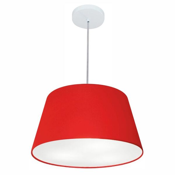 Lustre Pendente Cone Vivare Md-4021 Cúpula Em Tecido 21/40x30