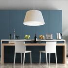 Lustre Pendente Cone Vivare Md-4021 Cúpula Em Tecido 21/40x30