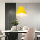 Lustre Pendente Cone Vivare Md-4028 Cúpula Em Tecido 25/30x12