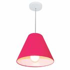 Lustre Pendente Cone Vivare Md-4028 Cúpula Em Tecido 25/30x12