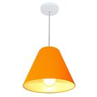 Lustre Pendente Cone Vivare Md-4028 Cúpula Em Tecido 25/30x12